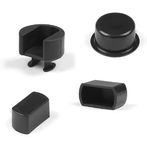 4 Pack Car Tailgate Hinge Pivot Bushing Kit, Waterproof Durable Vehicle Seal Fill Cover Accessories, Automotive Hinge Protectors Compatible with Dodge Ram Ford F Series (Black)