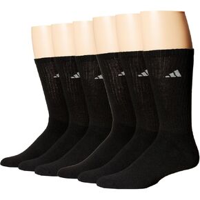 مجموعة جوارب رياضية للرجال من adidas مكونة من 6 قطع (الحذاء: 6-13)