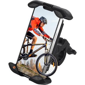 Motorcycle Phone Mount Holder,Bike Phone Holder [7"Big Phone Thick Case Friendly & Ultra-Stable & 1S Lock] Bicycle Mount for Electric Scooter,Mountain,Dirt Bike,Motorcycle for iPhone & All Cell phone