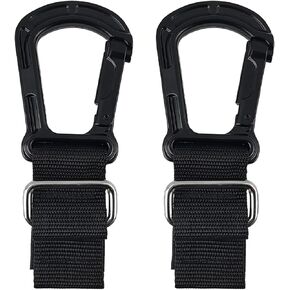 2 Pack UTV Roll Cage Hanger Hook for Helmet Headset Goggles, Heavy Duty Helmet Hook Fits Polaris RZR Can Am Kawasaki Pioneer Rhino, Stroller Hooks, Carabiner Clips for 1.5-2.0" SXS Roll Cage