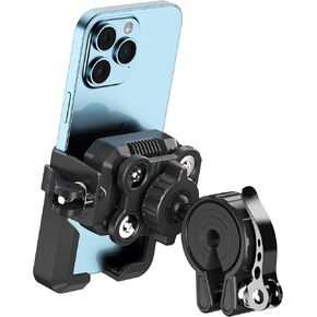 Anti-Vibration Motorcycle Phone Mount & Bike Phone Holder - Durable Phone Holder for Bike and Motorcycle, Bicycle Phone Mount, Fits All Smartphones