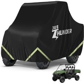UTV Cover, Side by Side Cover Heavy Duty Waterproof 300D Outdoor UTV Cover 2-3 Seater Compatible with Polaris Ranger RZR Can Am Defender Commander Rhino Pioneer Kawasaki Mule Teryx