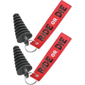 2 Pieces 0.6"-1.5" Muffler Exhaust Wash Plug,Car Accessories Motorcycle Dirt Bike 2 Stroke Rubber Exhaust Silencer,Exhaust Tail Pipe Plug with Rubber Exhaust Silencer for Motorcycle Bike