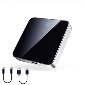 2 in 1 Wireless Carplay & Android Auto Adapter box- Bluetooth 5.0, Convert Wired to Wireless，5.8Ghz WiFi Auto Connect No Delay，Plug & Play,Smart Carplay Box Support iPhone 6+/iOS10+/Android 11.0+