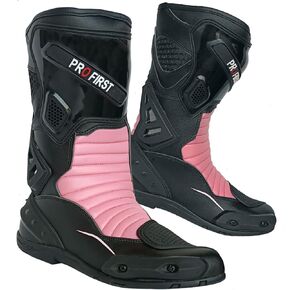 PROFIRST Ladies High Long Ankle Motorbike Boots Motorcycle Waterproof Women Cruiser Shoes Racing