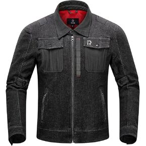 BORLENI Motorcycle Denim Jacket Breathable Reflective with Mesh CE Armor Protection for Men Motorbike Riding Jacket All Seasons