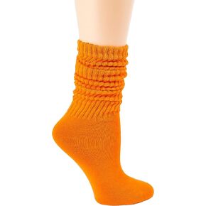 Lightweight Soft Cotton Slouch Scrunch Socks Size 9-11 - Fits Teen, Girl, Womens Shoe Size 6-9, 1 Pack