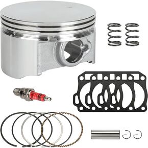 Performance 70mm Flat Top Piston 0.550 Rings 26lb Valve Springs Kit Replacement for Predator 212 224cc 196cc GX160 GX200 5.5HP 6.5HP Gas Engine Mini Bike Go Kart High Compression Powersports Parts