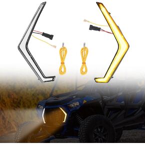 Nilight Turn Signal Fang Lights LED Fang Accent Street Legal Front Signature Lights Compatible with Polaris RZR XP 1000 Turbo Accessories 2019 2020 2021 2022 2023, 2 Years Warranty