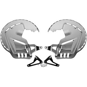 أغطية الدوار الأمامية WOWTK مع حلقة LED من النار تناسب جناح Honda Gold Wing 2001-2017 GL1800 و2013-2016 F6B، كروم in Kuwait