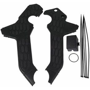 2Pcs Frame Guards Protector Cover for Honda CRF300L CRF 300L Rally/ABS 2021 2022 2023 (Black)