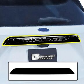 BOGAR TECH DESIGNS Rear Trunk Chrome Delete Overlay Compatible with Ford Explorer 2020-2023, Gloss Black