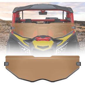 Kemimoto X3 Half Windshield Compatible with Can Am Maverick X3 XRS XDS Turbo R Max 2017-2024 - Clear Standard Hard Polycarbonate Front Window (Tinted)