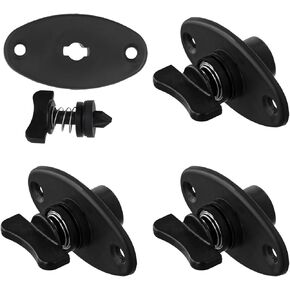 4pcs Windshield Fastener, 2.19x1.46x1.17in Premium Plastic Boat Windshield Fastener Boat Windshield Replacement Parts for Marine Accessories Supplies(Black)