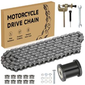 #35 Chain 140 Links Mini Bike Chain Tensioner for Coleman CT100U CC100X Baja Doodle Bug DB30 Predator 212cc 79cc 97cc 100cc Motovox MBX10 MBX11 Mega Moto MM-B80 105cc Mini Bike Go Kart Parts