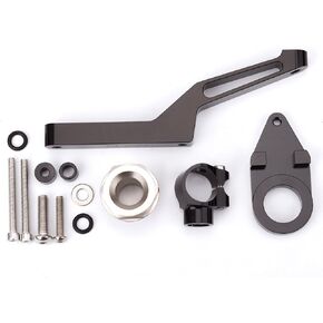 FXCNC Racing Motorcycle CNC Steering Damper Stabilizer Buffer Mounting Bracket Kit Compatible with Ninja 600 ZX636 ZX6R ZX-6R 2009-2020