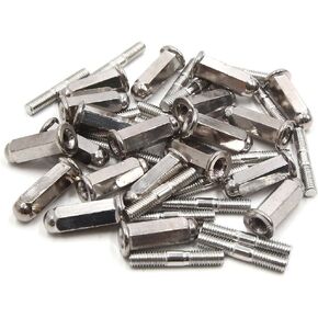 uxcell 20pcs 6mm Thread Dia Motorcycle Exhaust Pipe Muffler Screw Bolt Nut for GY6 125