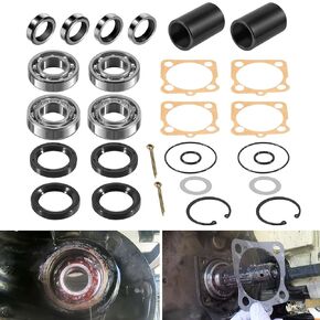 for VW Type 1 Rear IRS Bearing Kit with Seals, Clips & Spacers Compatible with Volkswagen Bug, Karmann GHIA, Type 3 Squareback, Super Beetle, Rear Wheel Bearing Kit & Rear Axle Seal Kit