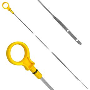 Engine Oil Dipstick Replacement CJ5Z-6750-A for Checking Oil Compatible with Ford 2.0L Escape Edge Explorer Focus Fusion Taurus Lincoln 2.0L MKZ Oil Level Dip Stick Double Hole Indicator