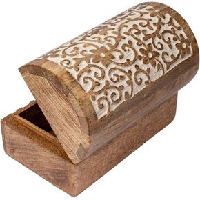 SimbaKart Wooden Jewelry Box, Laser engraved Tree of Life, Handmade Mini Keepsake, Stash Box, Trinket Box, Treasure Memory Box for Ring Bracelet Earrings Accessories, Ideal Gift, Home Decor