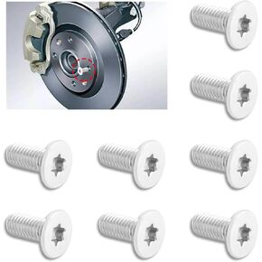 8PCS Brake Rotor Screw Replacement OEM#11609271,Stainless Steel Brake Parts Compatible with Buick Enclave,Chevrolet Suburban Silverado,Standard Auto Parts Brake Rotor Retaining Screw