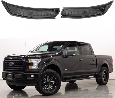 لوحة غطاء ممسحة الزجاج الأمامي متوافقة مع 2015-2020 Ford F150، لوحة إدخال ممسحة الزجاج الأمامي اليسرى واليمنى، بدون استبدال خراطيم الفوهات لFL3Z15022A69B in Kuwait