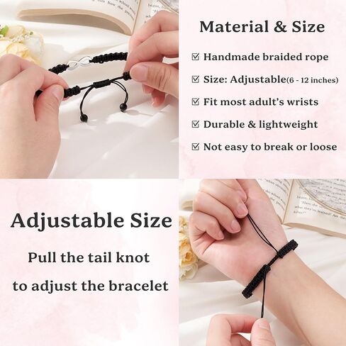 Seyaa مطابقة هدايا الأزواج أساور إنفينيتي للأبد الحب لصديقها صديقة عاشق in Kuwait