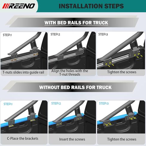 Roll Bar Sport Bar Chase Racks (Simple Style) Fit for Mid Size Pickup Truck Compatible with(Toyota Tacoma, Ford Ranger, Colorado, Canyon, Nissan Frontier) /Light Mount/No Drilling in Kuwait