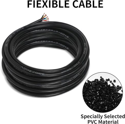 20AWG 7 Conductor Electrical Wire, 16.4FT 7 Way Heavy Duty Trailer Wire 7 Core Extension Cable PVC Stranded Oxygen Free Copper for RV Trailer Automotive in Kuwait