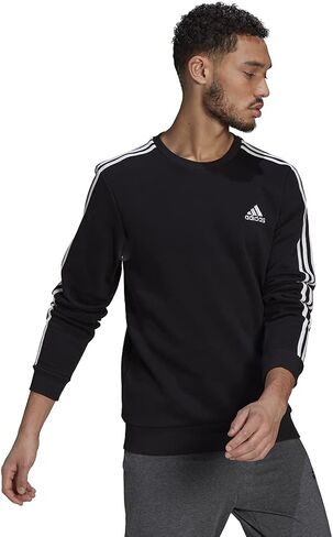 adidas Men's Essentials Fleece 3-Stripes Sweatshirt in Saudi Arabia