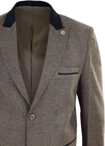 معطف طويل للرجال من TruClothing مقاس 3/4 معطف تويد متعرج مناسب in Kuwait