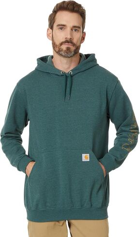 سترة Carhartt الرجالية الفضفاضة متوسطة الوزن ذات الأكمام ذات الشعار in Kuwait