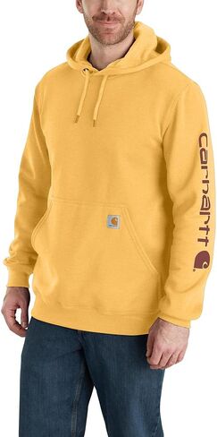 سترة Carhartt الرجالية الفضفاضة متوسطة الوزن ذات الأكمام ذات الشعار in Kuwait
