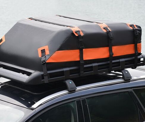 OSWIN roof Luggage Bag Waterproof 20 Cubic feet, Suitable for All Cars with/Without Luggage Racks, Anti Slip pad, 8 Reinforcement Straps, 6 Door Hooks. in Kuwait