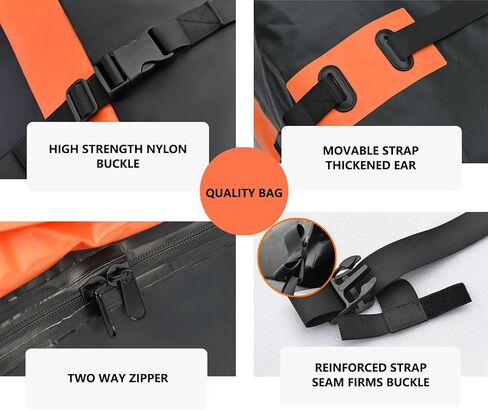 OSWIN roof Luggage Bag Waterproof 20 Cubic feet, Suitable for All Cars with/Without Luggage Racks, Anti Slip pad, 8 Reinforcement Straps, 6 Door Hooks. in Kuwait