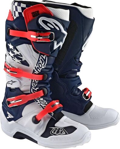 حذاء Troy Lee Designs Alpinestars Tech-7 (10) (أبيض/كحلي) in Saudi Arabia