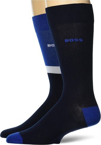 BOSS Men's 2 Pack Cotton Blend Block Color Socks in Saudi Arabia