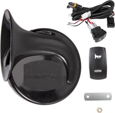 RANSOTO 12V Universal UTV Horn Kit With Rocker Switch Compatible with Polaris RZR Ranger General, Kawasaki Teryx, Can Am, Arctic Cat Wildcat, Yamaha Rhino in Saudi Arabia