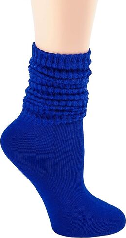 Lightweight Soft Cotton Slouch Scrunch Socks Size 9-11 - Fits Teen, Girl, Womens Shoe Size 6-9, 1 Pack in Saudi Arabia