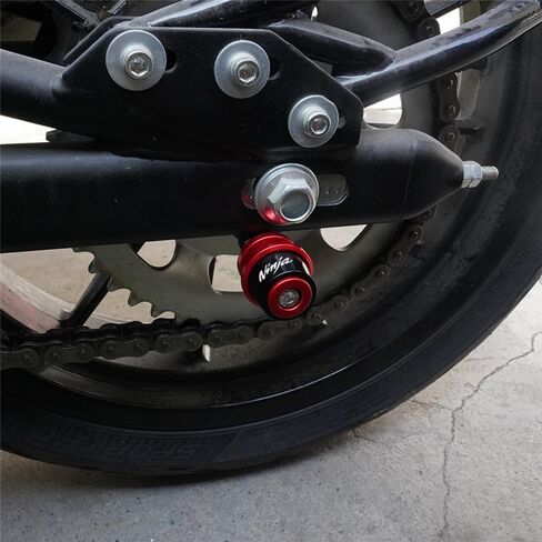 CNC دراجة نارية Swingarm بكرة المنزلق حامل مسامير صالح لكاواساكي نينجا 650 النينجا 400 النينجا 500 SE النينجا 1000 SX 2017-2022 2023 2024 ZX-4RR ZX6R ZX-10R ZH2 in Kuwait
