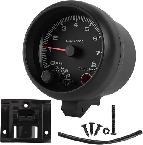 Tachometer Gauge,3.75" 12V Automotive Replacement Tachometers 0-8000 RPM,RPM Tachometer for Car 1 2 3 4 5 6 7 8 Cylinder Engines in Saudi Arabia