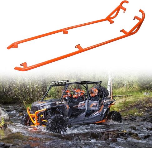 ELITEWILL RZR XP 4 1000 Rock Sliders Nerf Bars برتقالية شديدة التحمل بخطوات جانبية على شكل شجرة متوافقة مع 2014-2023 Polaris RZR XP4 1000 / RZR 4 900/4 Turbo UTV الملحقات - 4 مقاعد in Kuwait