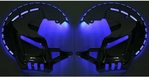 أغطية الدوار الأمامية WOWTK مع حلقة LED من النار تناسب جناح Honda Gold Wing 2001-2017 GL1800 و2013-2016 F6B، كروم in Kuwait