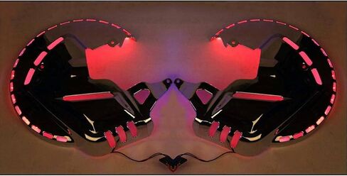 أغطية الدوار الأمامية WOWTK مع حلقة LED من النار تناسب جناح Honda Gold Wing 2001-2017 GL1800 و2013-2016 F6B، كروم in Kuwait