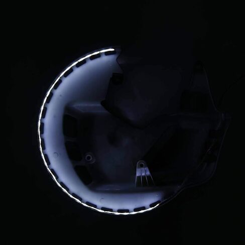 أغطية الدوار الأمامية WOWTK مع حلقة LED من النار تناسب جناح Honda Gold Wing 2001-2017 GL1800 و2013-2016 F6B، كروم in Kuwait