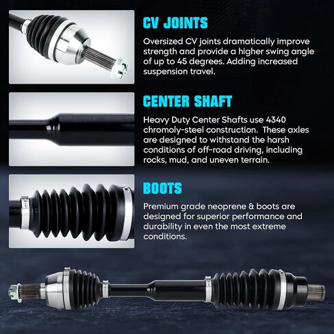 Heavy Duty Rear Left/Right Pair Axles for Polaris Sportsman 850/550/1000 Scrambler 850/1000 Forest 550/850 EFI Touring EPS/HO XP/Premium/SP/Touring SP/High Lifter Edition 2007-2020 in Saudi Arabia