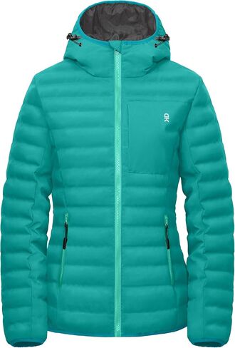 Little Donkey Andy Women's Warm Waterproof Puffer Jacket Hooded Windproof Winter Coat with Recycled Insulation in Kuwait