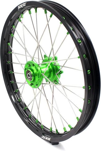 إطارات عجلات دراجة نارية للأطفال KKE 19/16 متوافقة مع KAWASAKI KX80 KX85 2001-2024 KX100 Green Hub/Nipple in Kuwait
