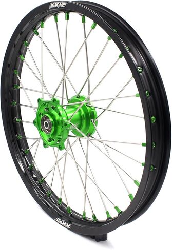 إطارات عجلات دراجة نارية للأطفال KKE 19/16 متوافقة مع KAWASAKI KX80 KX85 2001-2024 KX100 Green Hub/Nipple in Kuwait
