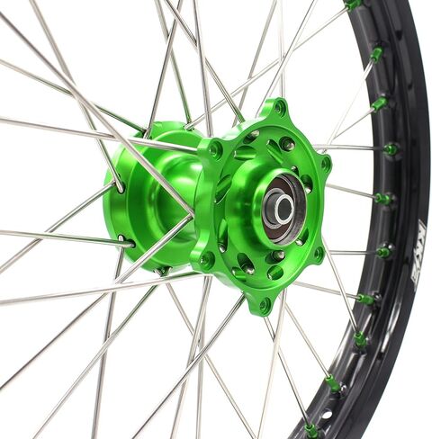 إطارات عجلات دراجة نارية للأطفال KKE 19/16 متوافقة مع KAWASAKI KX80 KX85 2001-2024 KX100 Green Hub/Nipple in Kuwait
